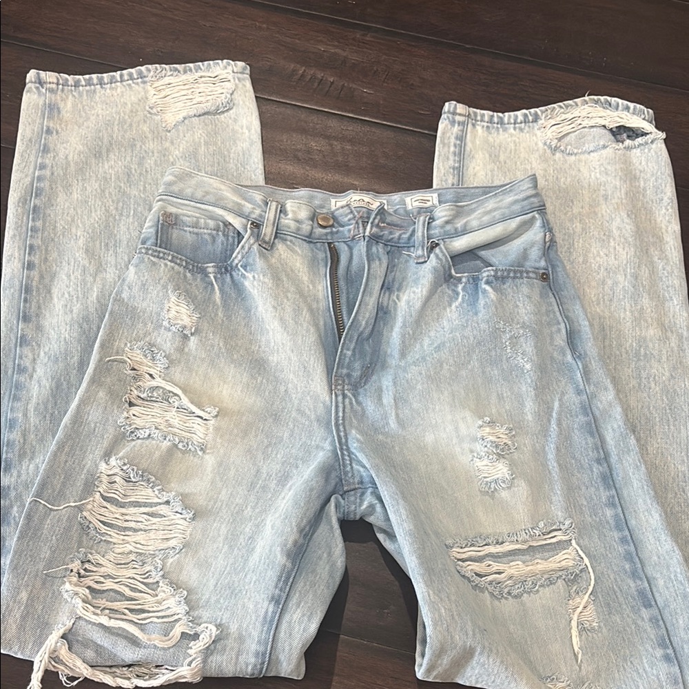 KanCan High Rise Blue Distressed Jeans